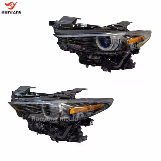 Customized Automotive Head Light Plastic Injection Molding Auto Parts Lamp Cover Mould Lens Mold