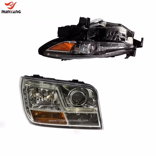 Customized Automotive Head Light Plastic Injection Molding Auto Parts Lamp Cover Mould Lens Mold