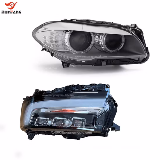 Customized Automotive Head Light Plastic Injection Molding Auto Parts Lamp Cover Mould Lens Mold